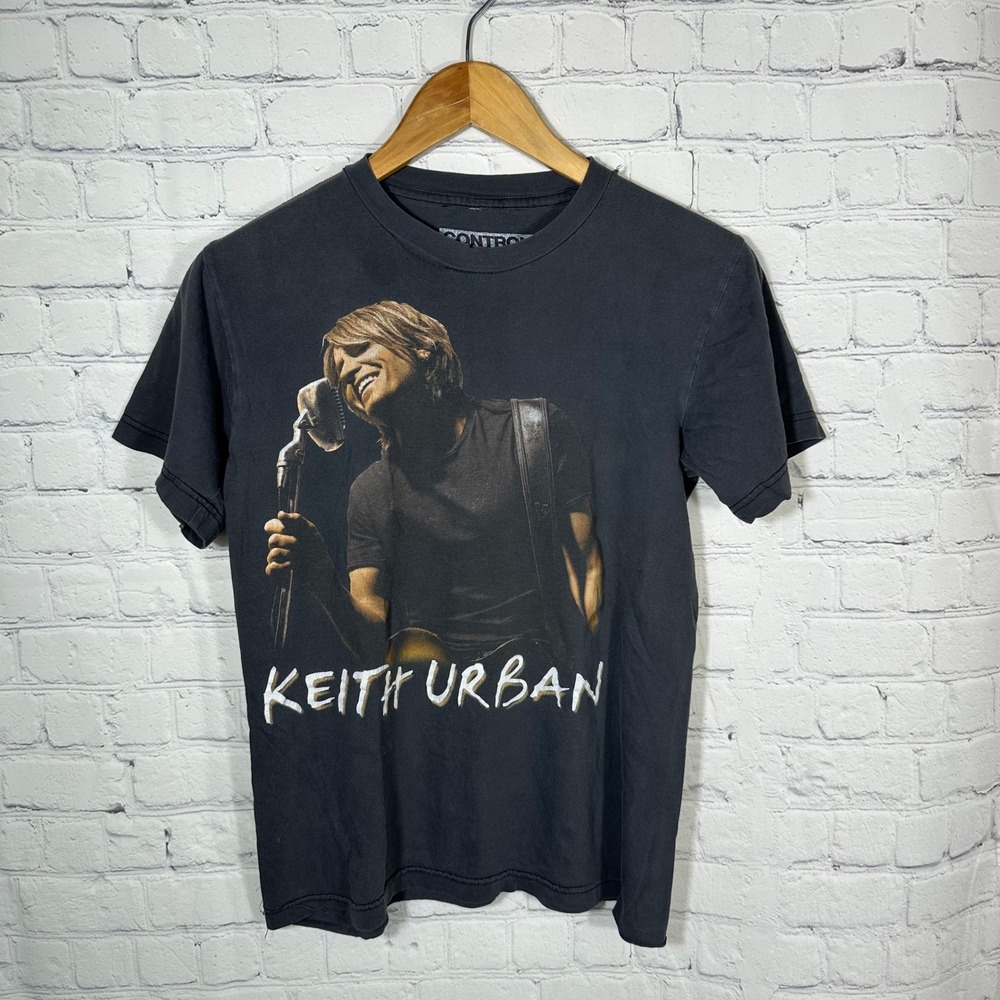 Keith Urban 2009 Escape Together World‎ Tour Graphic T-Shirt Faded Black Small